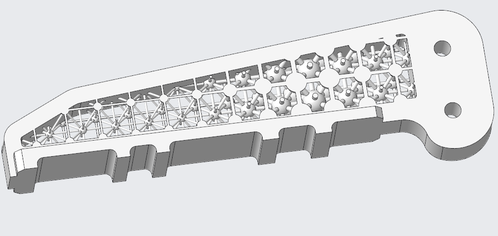 Grafika przedstawiająca siatkę 3D o zmiennej gęstości.