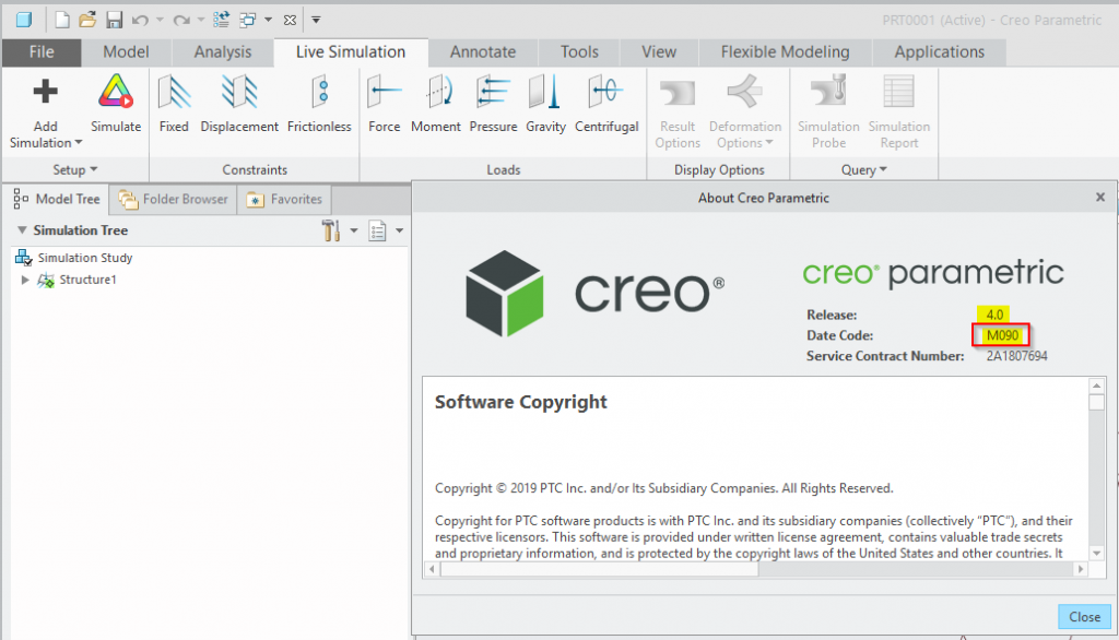 Creo Simulation Live dostępne w Creo 4.0 M090.