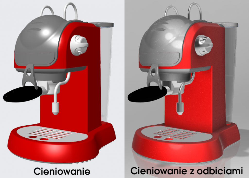 Porównanie trybów wyświetlania Creo Parametric