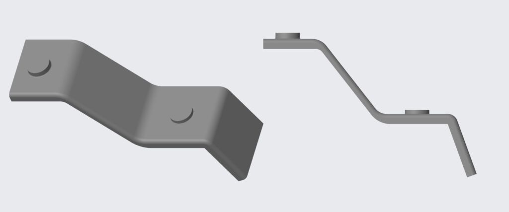 Cienkościenny model bryłowy Creo Parametric o niejednorodnej grubości ścian.